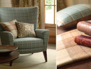 WILLIAM MORRIS WOODFORD CHECK FABRIC